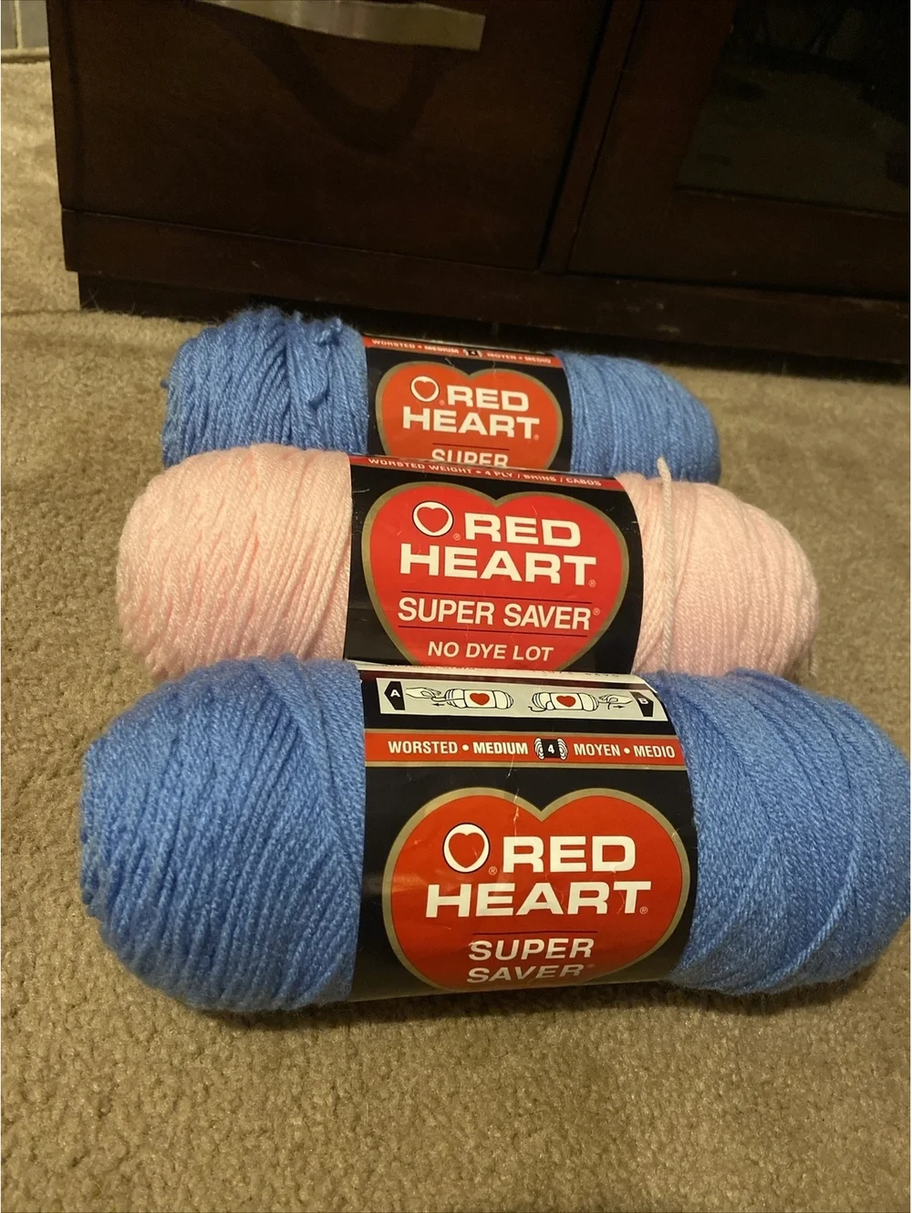 Red Heart Yarn Lot Of 3